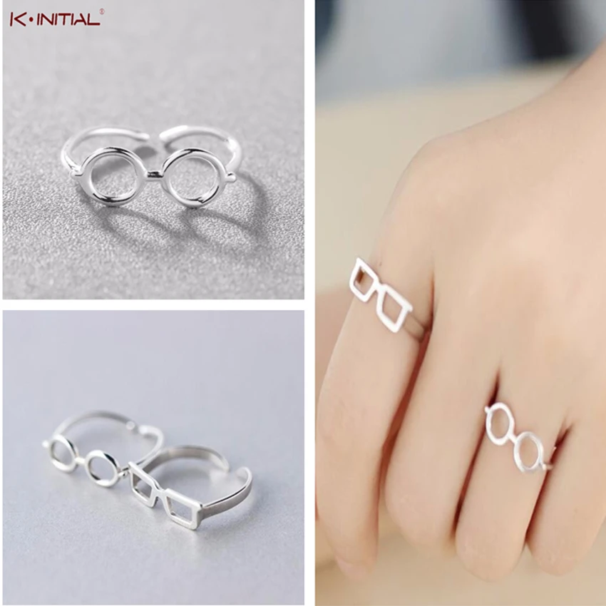 Модное геометрическое круглое кольцо Kinitial кольца в форме солнцезащитных очков