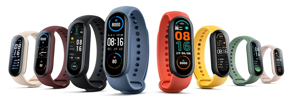 Xiaomi Mi Band 6 Smart Bracelet 5 Color AMOLED Screen Miband 6 Blood Oxygen Fitness Traker Bluetooth Waterproof Smart Band