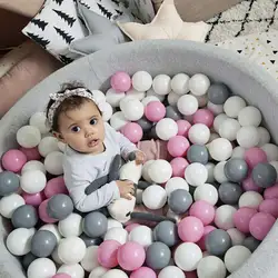 Balles en plastique pour piscine sèche, 400 pièces/lot, jouets de Sport en plein air pour enfants, sphère de couleur Macaron océan sûr pour fosse de piscine 