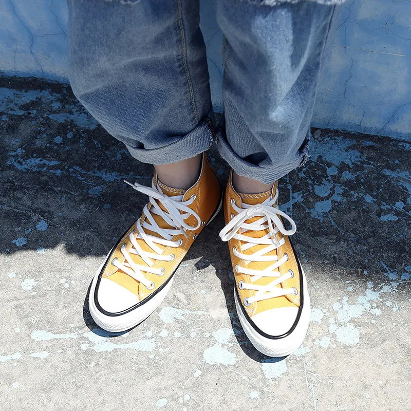 

Evening Star Yellow 1970s Sail Casual Shoes evenstar Versatile Cloth Shoes Unisex Shoes Harajuku-Style Flat Heel