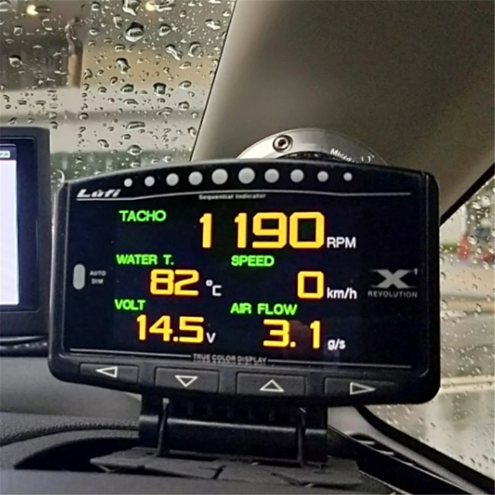 US $80.51 Lufi X1 English Version Obd2 Plug Digital Turbo Boost Oil Pressure Temperature Gauge For Car Afr Rpm Fuel Speed Ext Oil Meter