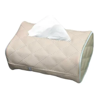 

1x Leather Tissue Box Case Cover Napkin Paper Holder Storage For Car Home Office