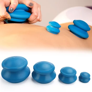 

4Pcs Vacuum Cans Suction Cups Moisture Absorber Anti Cellulite Vacuum Cup Set Massage Jars Suction Cups Body Massage Therapy