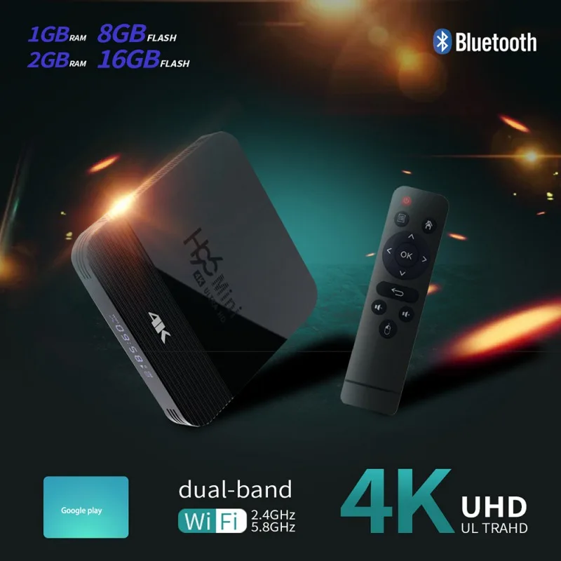 H96 мини H8 Android 9,0 ТВ приставка RK3228A 28nm четырехъядерный A7 2,4G/5G Wifi BT4.0 4K HD телеприставка Google плеер Youtube медиаплеер