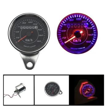 

Dual Odometer Speedometer Cafe Racer Gauge 0-180km/h Motorcycle GN125 CG125 retro meter refit code meter refit meter
