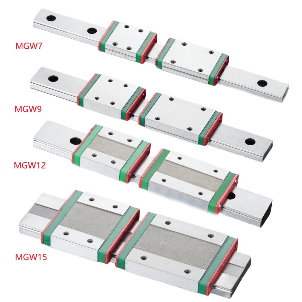 Cnc части MGW7 MGW12 MGW15 MGW9 300 350 400 450 500 600 800 MGN линейной направляющей 1 шт. MGW12 линейные направляющие+ 1 шт. MGW12 C каретки