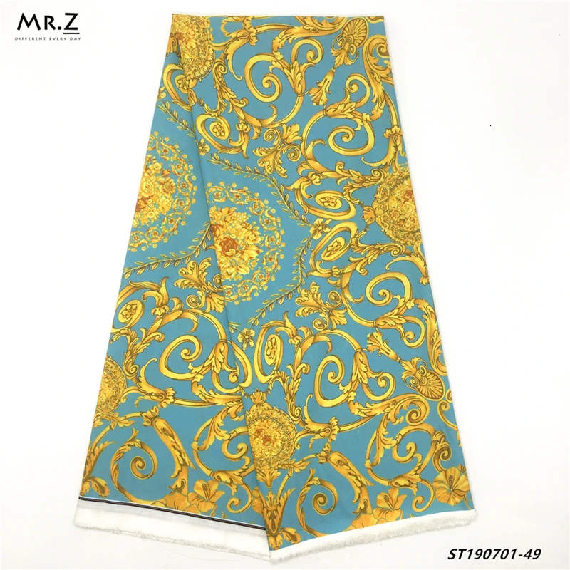 Mr. Z имитация Шелкового воска материалы нигерийский шелк шифон ткань африканская ткань Анкара Высокое качество воск принты ткань