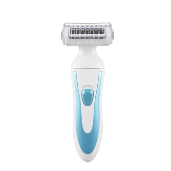 

Blue Electric Cordless Wet Dry Lady Shaver for Women Trimmer Bikini Legs Hair Remover Battery Operated