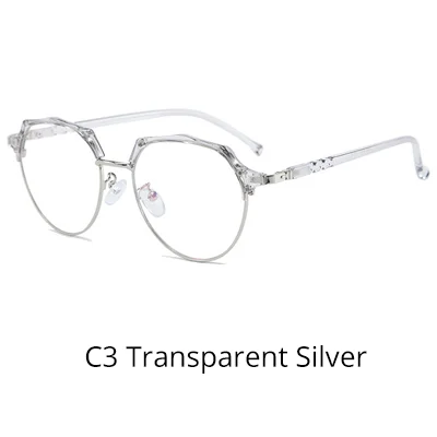 C3 Transparent Ralferty, женские очки, оправа, очки по рецепту, прозрачные, женские очки, оправа для диоптрий, близорукость, для женщин, нулевой класс, D16002 - Цвет оправы: C3 Transparent