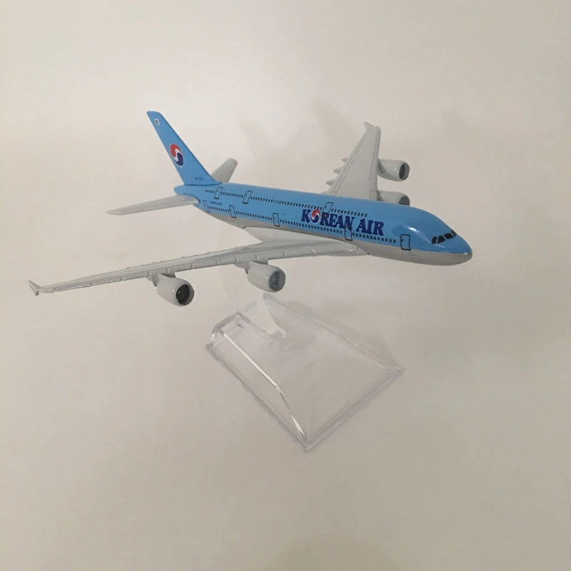 16 см модель самолета Модель корейского воздушного самолета a380 модель самолета литой металлический самолет 1:400 игрушка в подарок