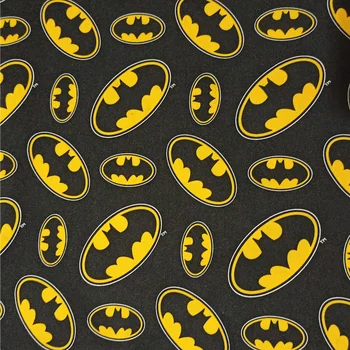 

Cartoon Bat Fabric Cotton Fabric Patchwork Yellow Bat Logo Digital Print Fabrics Per Meter DIY Sewing Material Children Clothing