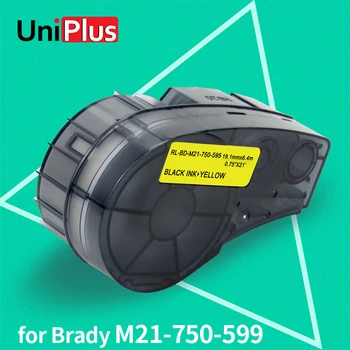 

UniPlus M21-750-595 YL Vinyl Label Tapes for Brady Label Printer BMP21 LABPAL IDPAL Black on Yellow Sign Labels Strong Adhesive