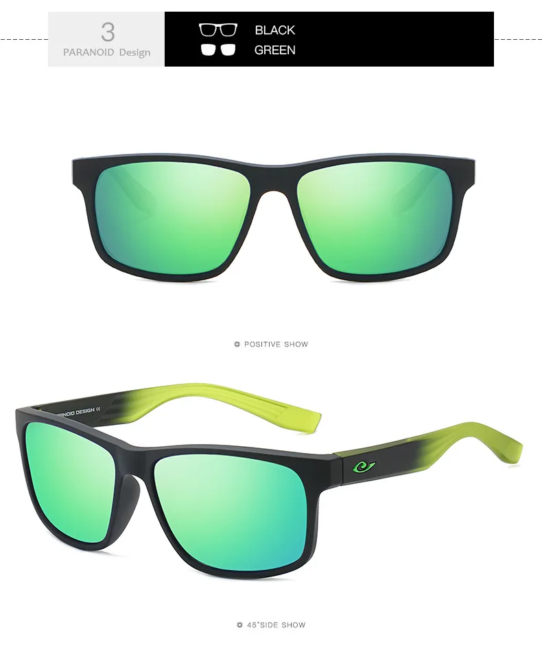 Параноидальные Винтажные Солнцезащитные очки TR90, поляризационные мужские солнцезащитные очки для мужчин, квадратные оттенки, летние мужские очки, 8 цветов, МОДЕЛЬ 8019