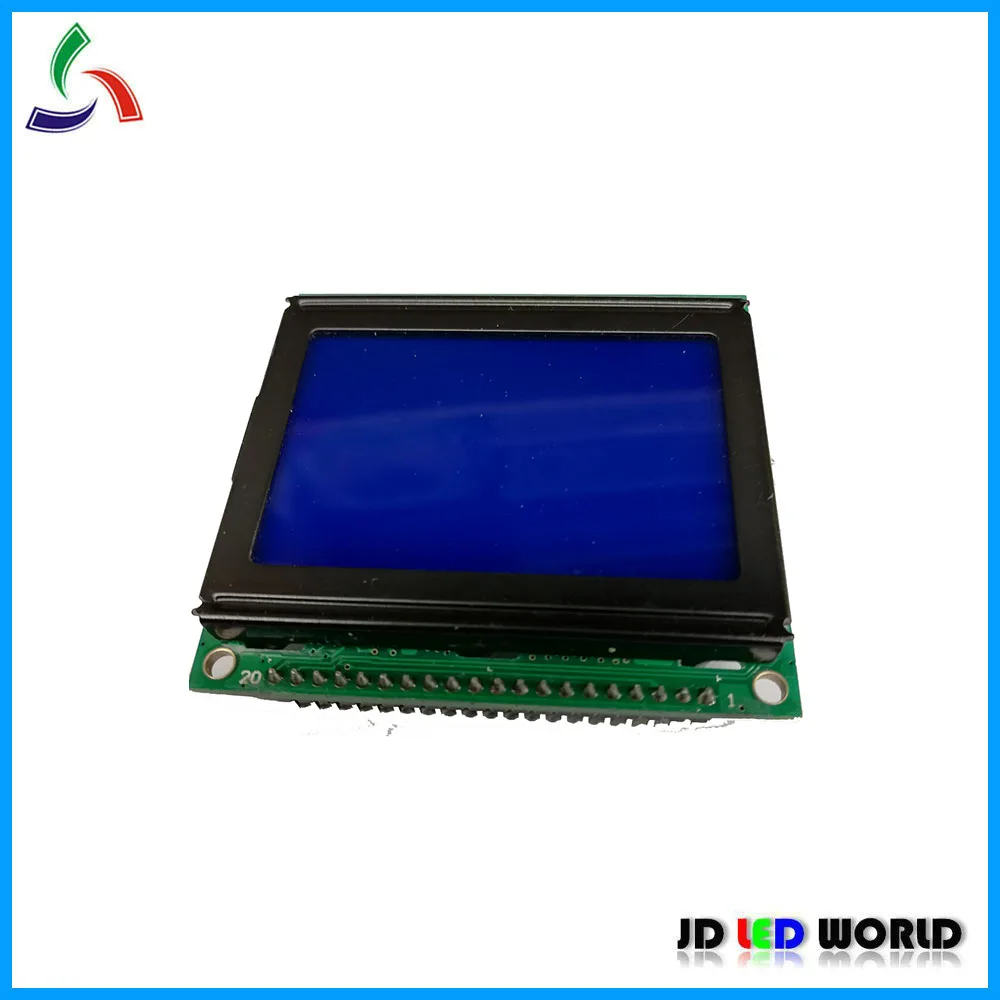 

12864 LCD Module Controller KS0108 Gray &blue Color screen 54X50mm