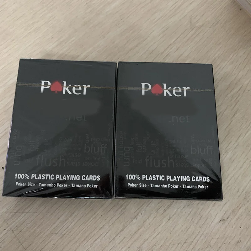 Красные/черные карты для Техасского покера Holdem водонепроницаемые и тусклые