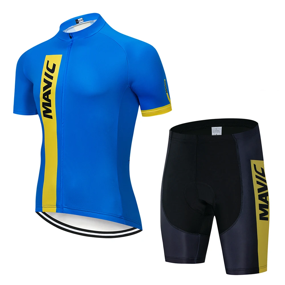 MAVIC команда мужчин и женщин Велоспорт Джерси Весна и лето комплект одежды короткий рукав мужчин и женщин дышащий 19D гель - Цвет: Cycling suit