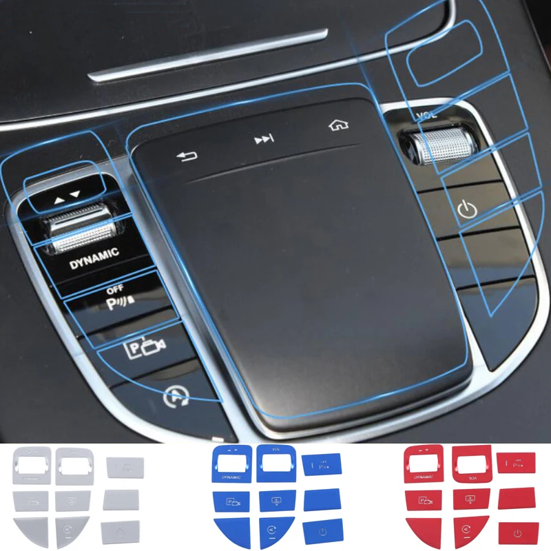 

Car Styling For Mercedes Benz E Class W213 Center Console Gear Shift Multimedia Mouse switch Buttons Covers Stickers Accessories