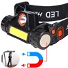 2022 new USB rechargeable LED headlamp 3 W COB Q5 high lumen lithium battery waterproof 2 beams headlight head lamp light ► Photo 3/6