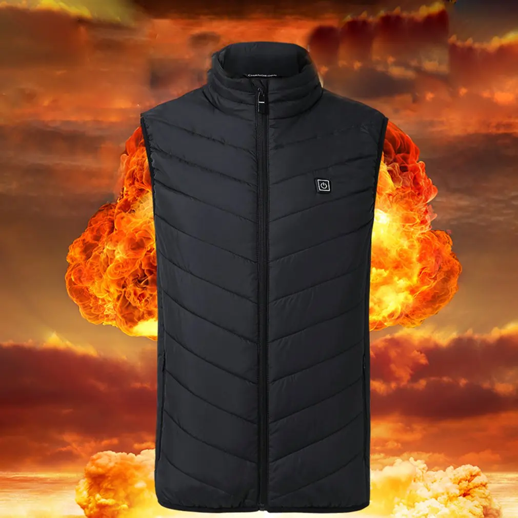 

Winter Outdoor Men Electric Heated Vest USB Heating Vest Winter Thermal Cloth Feather Camping Hiking Warm Hunting Jacket
