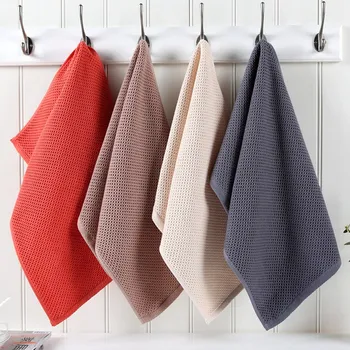 

Cotton Solid Bath Towel Beach Towel For Adults Fast Drying Japanese Style Soft Thick Honeycomb Mesh Towel Absorption Towel