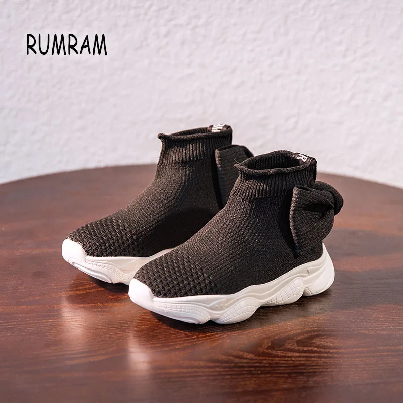 RUMRAM/Обувь для мальчиков и девочек без шнуровки сетчатая однотонная розовая