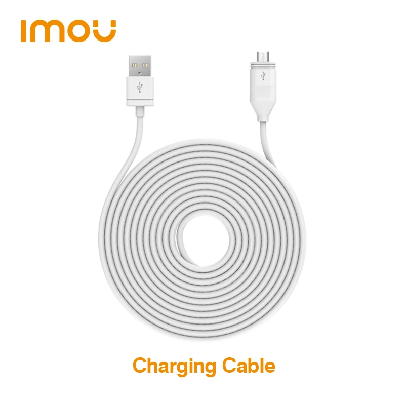 Dahua Imou-Cable de carga impermeable para cámara de seguridad, accesorio Micro USB de 2A y 3M para Imou IP WiFi