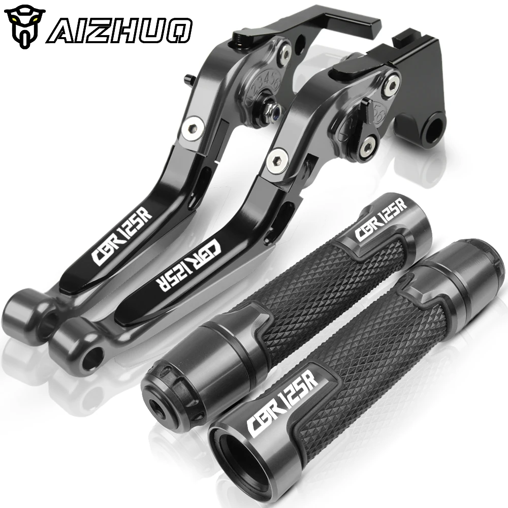 gray1 CNC Алюминий мотоцикла тормозной рычаг сцепления ручками для Honda CBR125R 2004-2010 2009 2008 2007 06 CBR 125R CBR 125 CBR125 R - Цвет: gray1