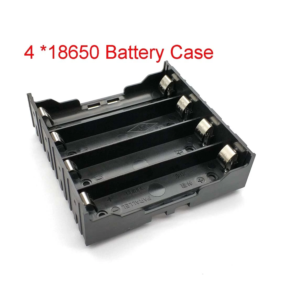 Batteries-Case Soldering 18650 Parallel for 4pcs Pole Black High-Quality