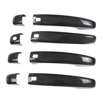

Car-Styling Carbon Fiber Auto Door Handle Knob Exterior Trim Covers External Door Handle Accessories Car Accessories