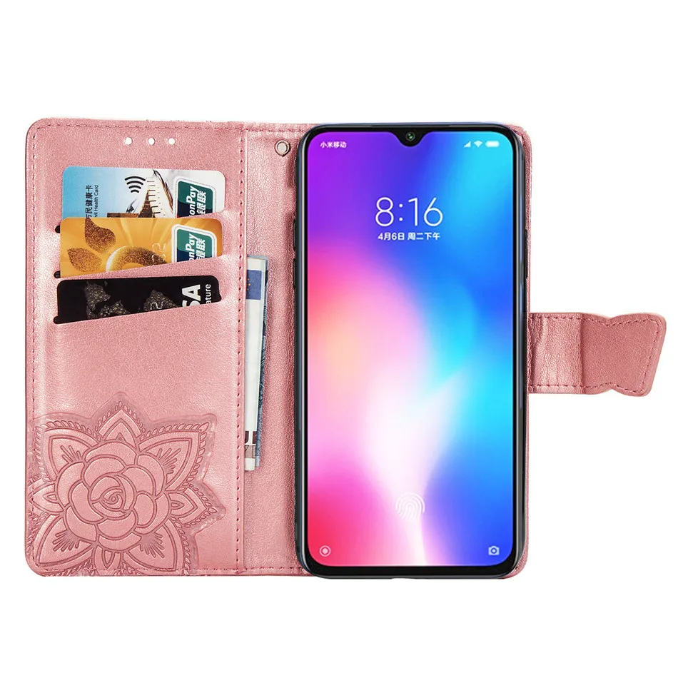 Кожаный чехол для девочек Xiaomi 9 9T Pro 9SE CC9 CC9E A3 Lite Redmi K20 7 7A 6A Redmi Note 8 6 Pro с милой бабочкой Fundas D05F