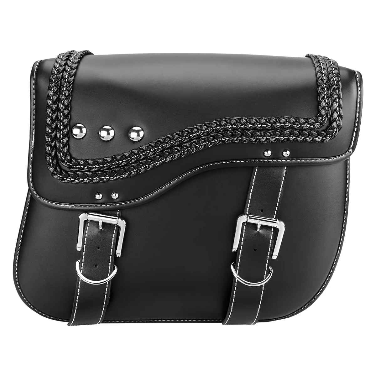 Черные седельные сумки, Боковая Сумка для багажа, сумка для инструментов для Sportster Dyna Touring Softail, для мотоцикла,, Новая высококачественная кожа