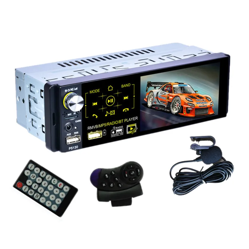 Красный LAESD 1 Din lcd сенсорный экран MP4 MP5 стерео система 1Din Автомагнитола Аудио Видео мультимедийный плеер - Цвет: Красный