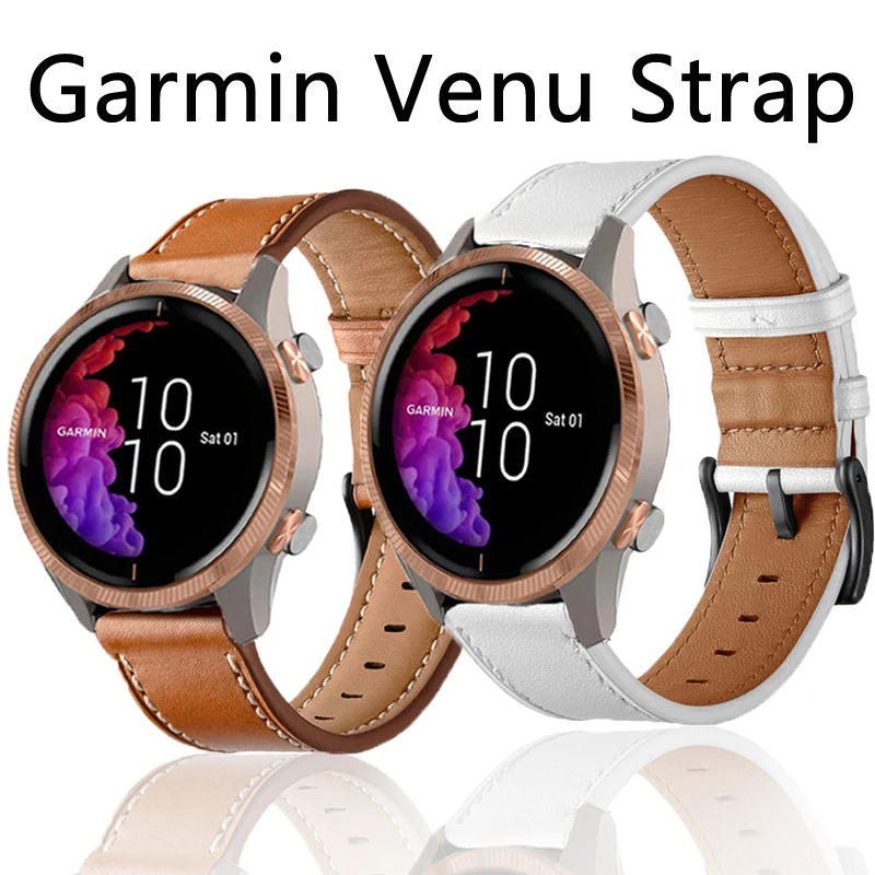Ремешок для часов из натуральной кожи Garmin CAME Vivoactive 3 music Forerunner 245 645 ремешок 20 мм