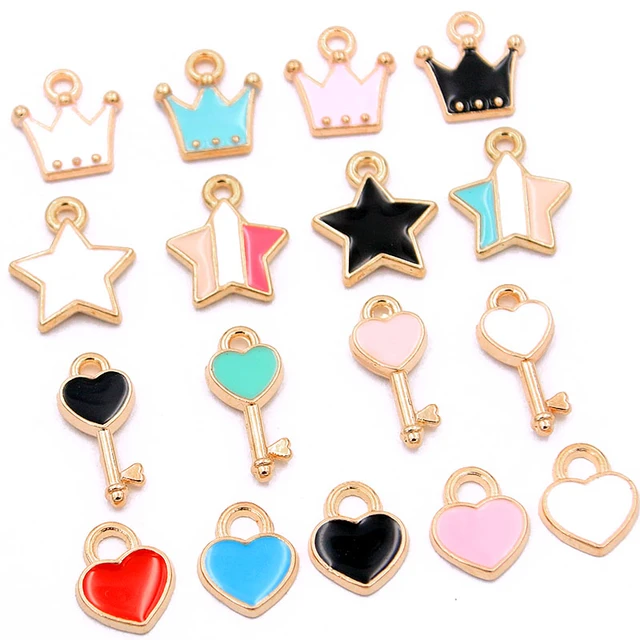 10pcs Triangle Flower Bow Crown Drop Charm Metal Enamel Charm Pendant for DIY  Earrings Craft Bracelet Necklace Jewelry Making - AliExpress