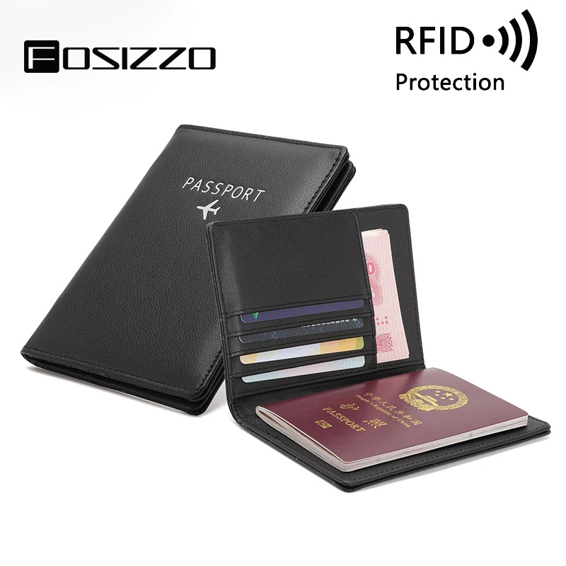 

FOSIZZO France Passport Holder Fit Multi Countries Passport Cover PU Possport Case with Card Holder Travel Accessories FS5115