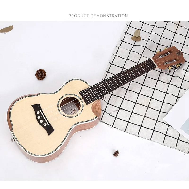 Укулеле 23 дюйма из твердого красного дерева верх с гнездом для укулеле стартер