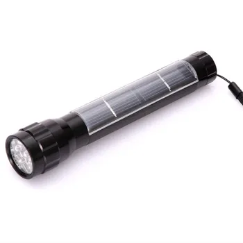 

Solar Power LED Flashlight Rechargereable Energy Saving Environmental Protection Torch Emergency Lantern
