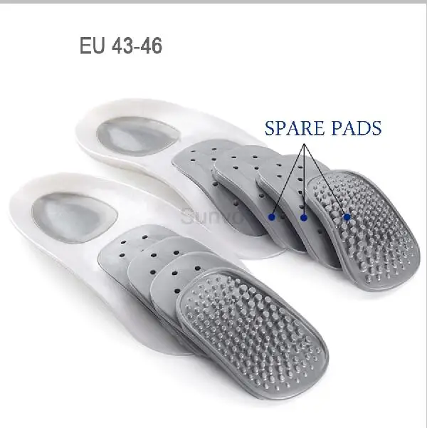 Ортопедические стельки для супинатора, силиконовые гелевые стельки для обуви для плоскостопия, ортопедические стельки для мужчин и женщин - Цвет: EU (43-46)