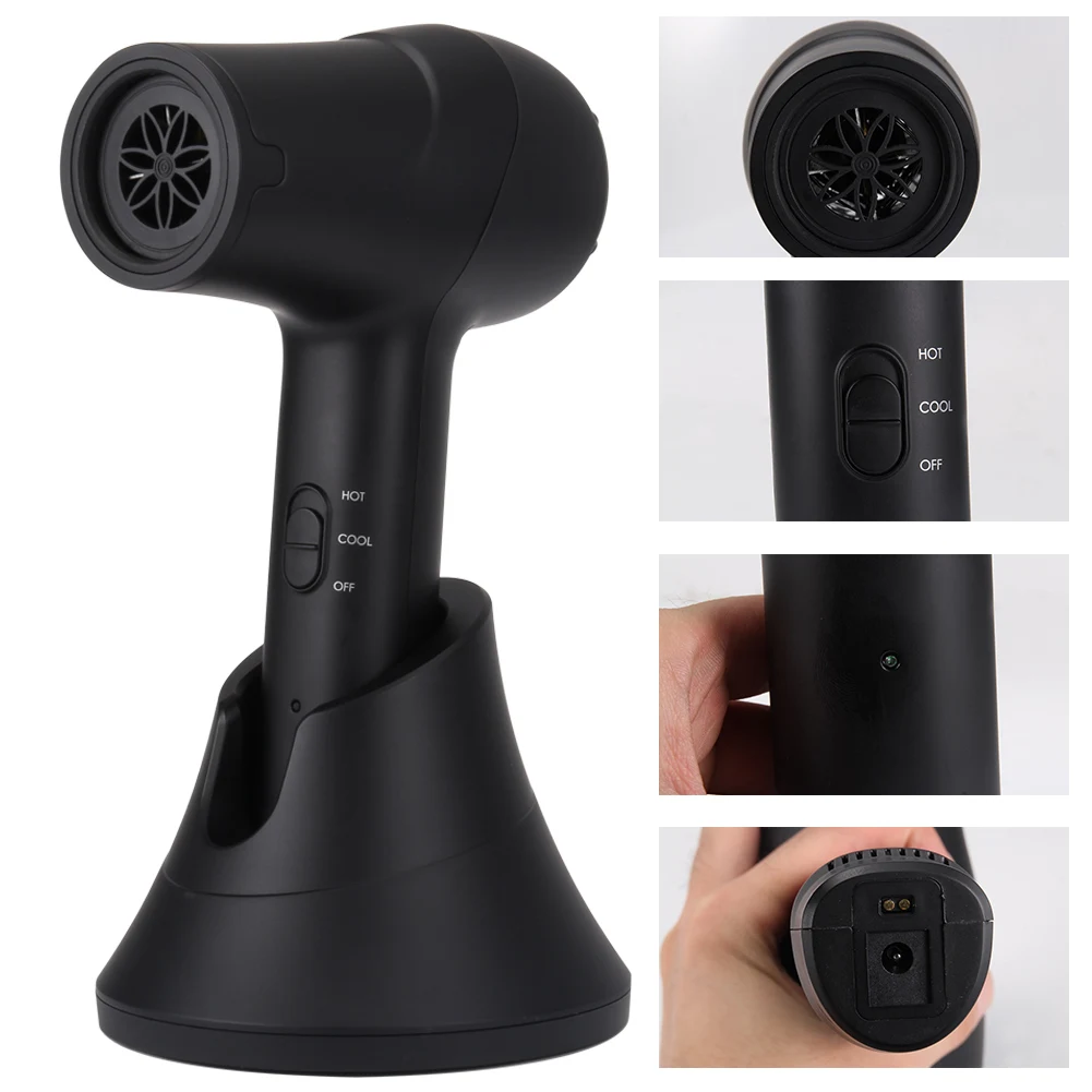 

Professional Salon Wireless Charging Base Hair Blow Dryer Strong Wind Machine WH998