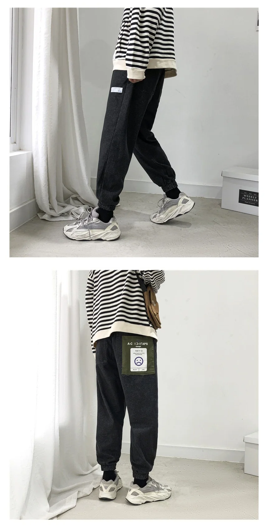 Yasword/мужские джинсы; джинсовые брюки для подростков; свободные джинсы; сезон весна-осень; повседневные Модные брюки; прямые брюки в стиле хип-хоп