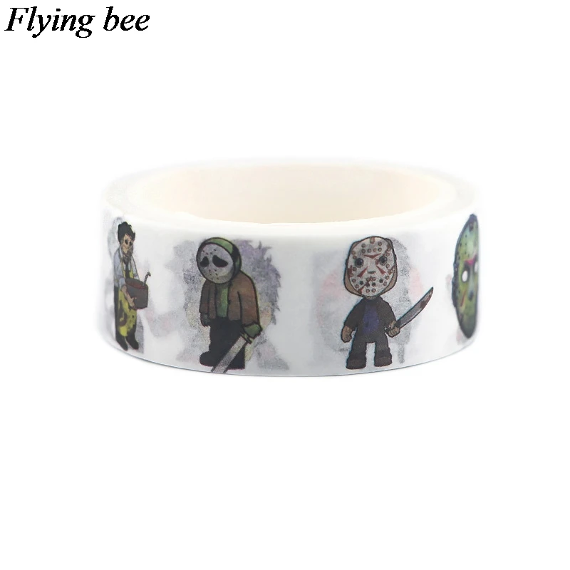 Flyingbee 4 шт./компл. ужастиков лента с рисунками убийца клейкая лента ночь перед Рождеством Бумага лента Washi Стикеры комплект X0640