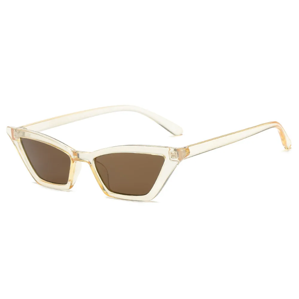 1PC Unisex Sunglasses Rimless Retro Bat Shape True Film Sun Glasses UV400 Trending Narrow Eyewear Streetwear Fashion Accessories big sunglasses for women Sunglasses