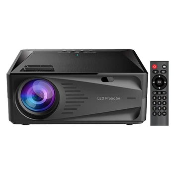 

LED HD Smart Home Projector 1080P 3200 Lumens Projector for Home Office Black US Plug