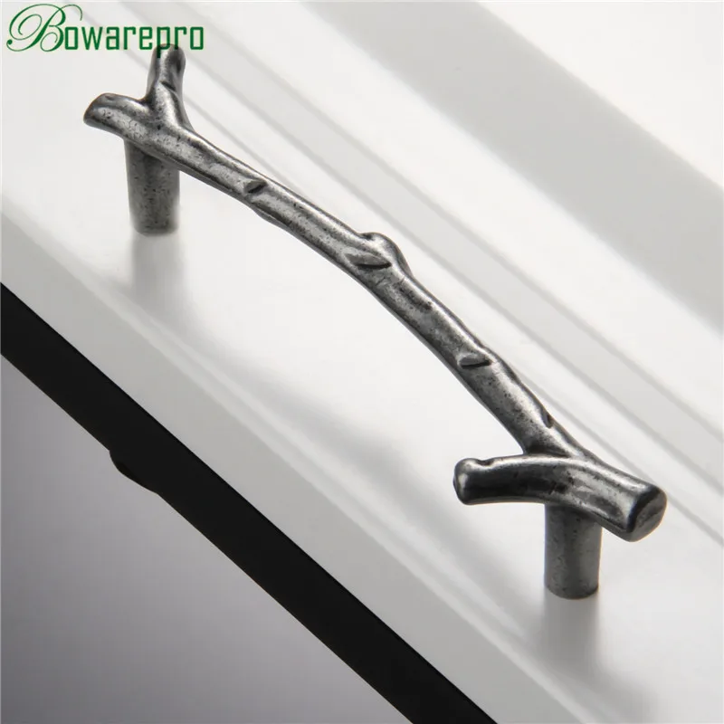Silver 96mm 96/128 мм ручки для современной мебели ветка дерева кухонный шкаф ручки ящика Тянет Шкаф Комод шкафа ручки и ручки - Цвет: Silver 96mm