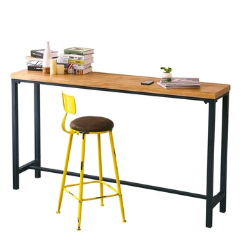 

Simple Modern Iron Bar Table High Foot Table And Chair Combination Family Living Room Partition Porch Table Long Table