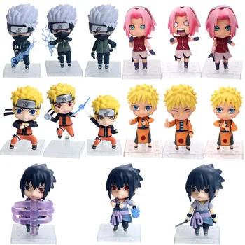 

Anime Naruto Shippuden Uzumaki Naruto Uchiha Sasuke Haruno Sakura Hatake Kakashi PVC Action Figure Collection Model Toys Doll