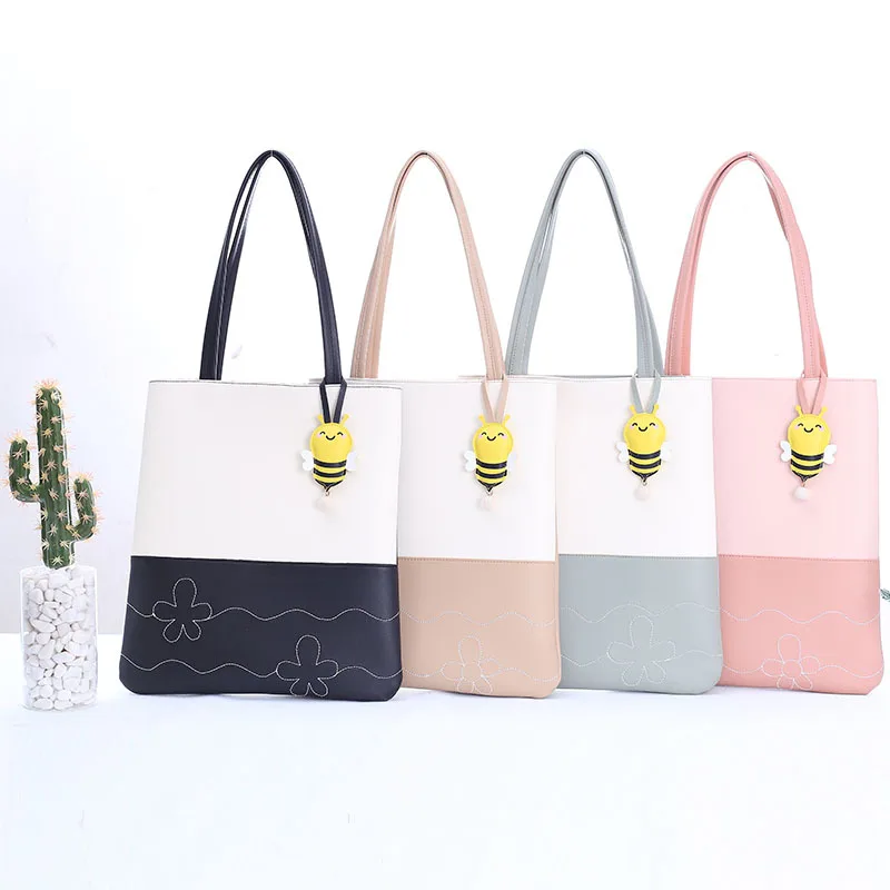 

Large Bag 2019 Fashion New Style Korean-style Pu Soft Leather Large-Volume Students Versatile Simple One-Shoulder Handbag Fashio