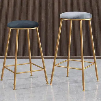 

Nordic Modern Home Leisure Bar Stool Coffee Restaurant Bar Simple Luxury High Chair Customized Stool
