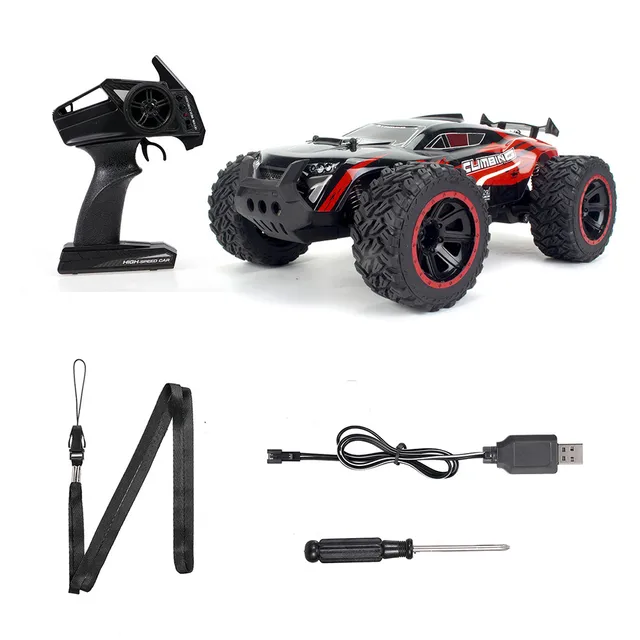 KY-2011A 1/14 Big Foot RC Crawler RC Off-road Car 2.4G 2WD RC CarHigh Speed Lightweight RC Car Toys Gift for Kids Adults RTRRed