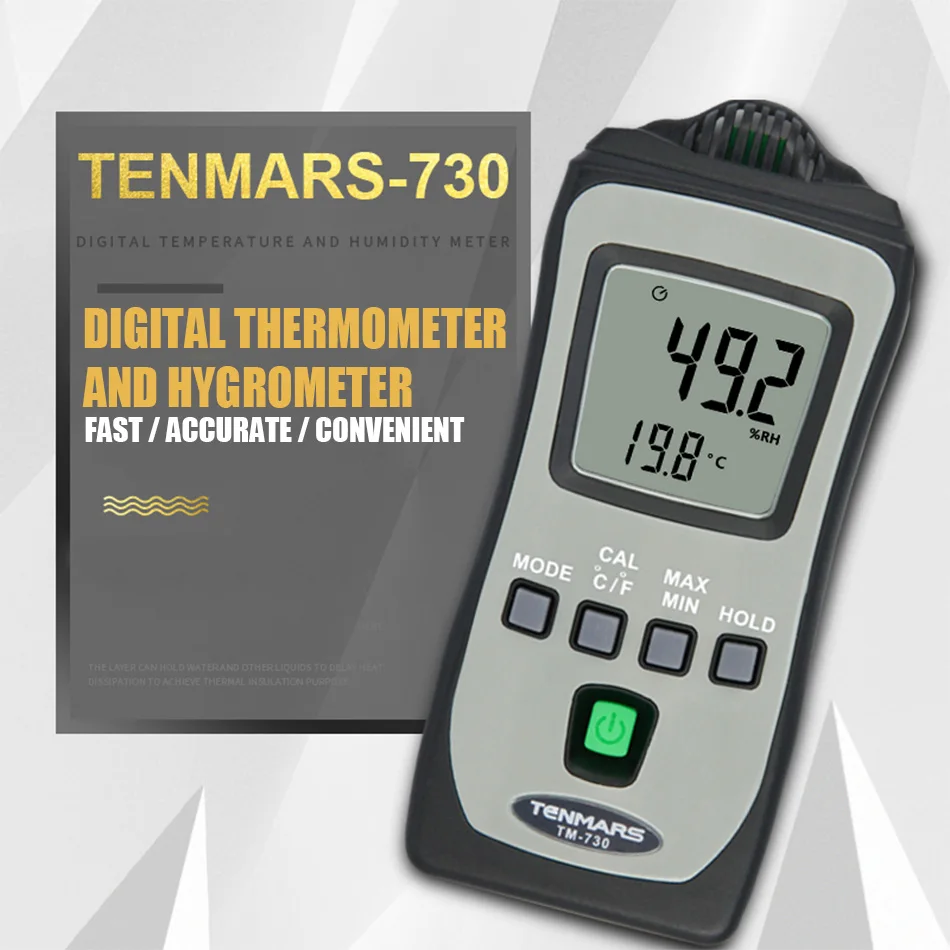 

TM-730 Handheld Thermometer Hygrometer Pocket Mini Industrial Temperature and Humidity Detection